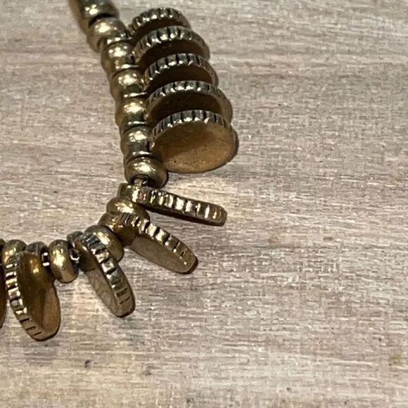 Madewell Gold Tone Coin Necklace On Adjustable Chain - Picture 3 of 6